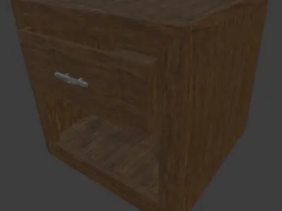 Side Table with Drawer Free 3D model