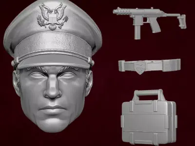 General Flagg GI Joe Fan Art 3D printable files 3D print model