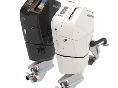 Outboard Motor V12 600HP 3D model