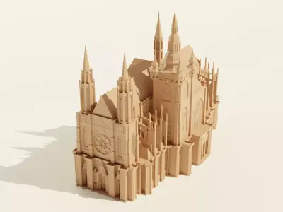 St Vitus Cathedral 3D print model