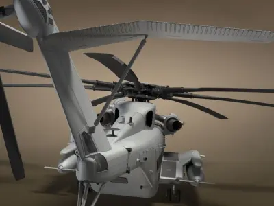 CH-53 Military Helicopter 3D Model - No Interior 3D model