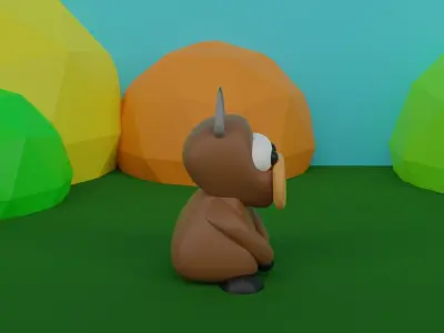 A toy type cow Free low-poly 3D model