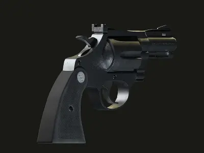 Colt-Diamondback pistol Low-poly 3D model