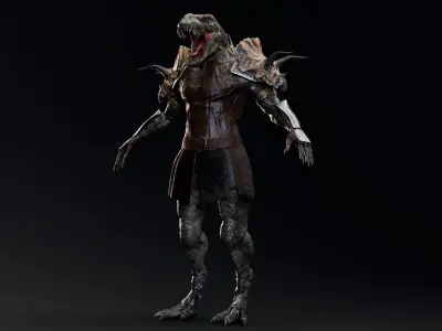 Theropod Rex Man - Maya Fbx Projects Low-poly 3D model