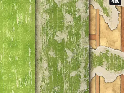 PBR Ruined Wall Part 1 Texture