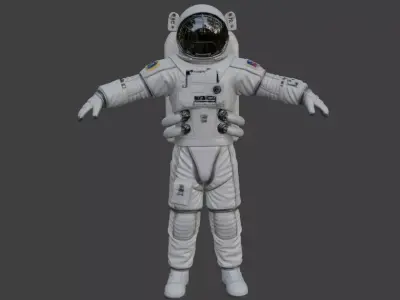 High Poly Astronaut Spacesuit Cinematic Detail 4K PBR Textures 3D model get