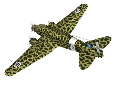 Savoia-Marchetti SM 81 Pipistrello 3D model