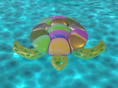 Abstract turtle 3D model 3D model