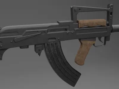 Groza Assault Rifle Low-poly 3D model
