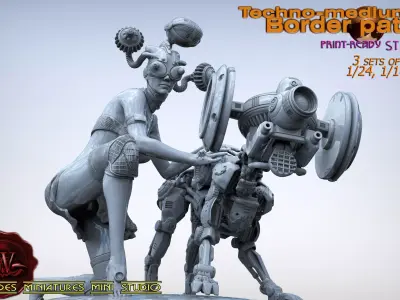 Techno-medium Border patrol 3D print model