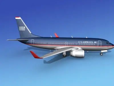 Boeing 737-700ER US Air 3D model