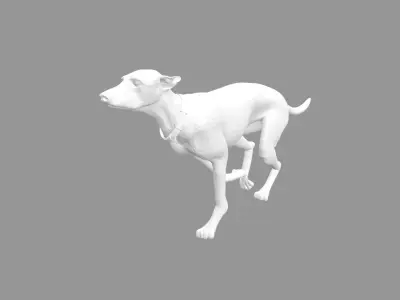 Running greyhound 3D model