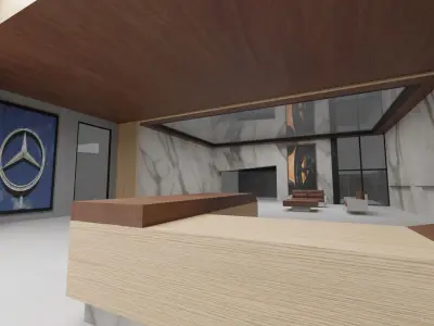 Car dealership Free low-poly 3D model