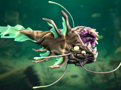 Fantasy Fish 09 - Angler Fish - Aqua Life  - 51 Low-poly 3D model