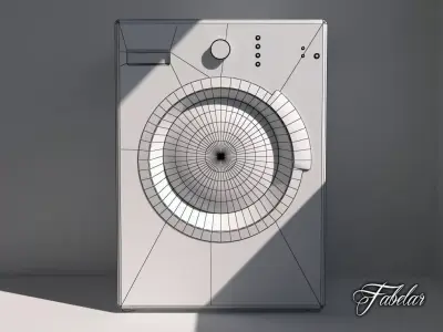Washing machine 03 Free low-poly 3D model