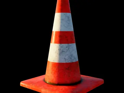 Triple Pack II pallet II barrel II traffic cone II by mkaplunow Low-poly 3D model