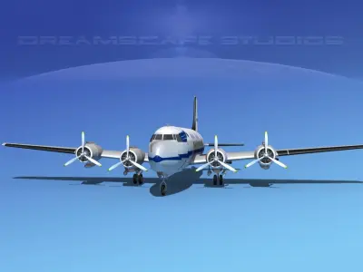 Douglas DC-4 Aerolineas Argentinas 3D model