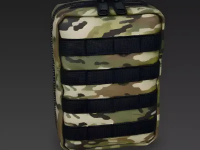 Tactical Military IFAK Pouch 3D Model Low-poly 3D model
