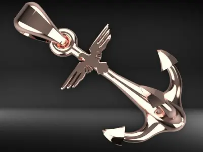 GRAPNEL ANCHOR PENDANT 3D print model