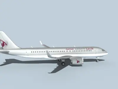 Bombardier CS100 Qatar 3D model