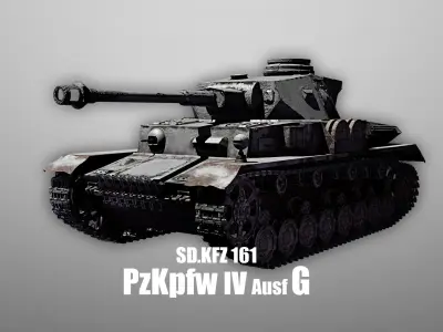 Panzer 4 - PzKpfw IV - Ausf G - Common Livery Low-poly 3D model