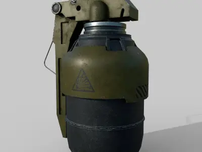 Futuristic grenade concept Low-poly 3D model