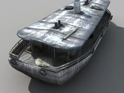Old Cargo Ship 03 3D model