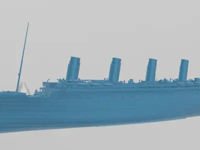 RMS Titanic and iceberg scale model 3D print model