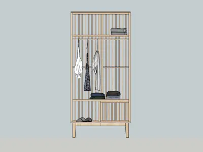Clothes Hanger SKLUM Bambu albin Free 3D model