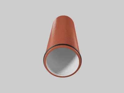 Corrugated drainage pipes PRAGMA highpoly 3D model