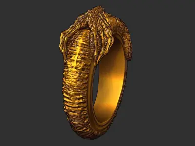 Facehugger ring 3D print model