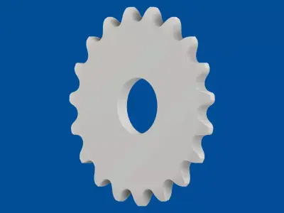 25H 19 teeth chain sprocket with 8mm hole 3D print model