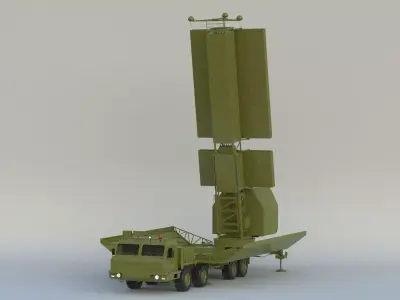 55Zh6ME Nebo M RLM-S L-Band Radar System 3D model