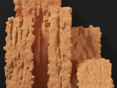 Slab rock thin five part n1 3D model