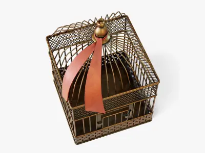 Birdcage Flapper Style Low-poly 3D model