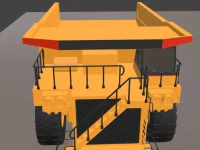 Mining Big Tipper Truck Low-poly 3D model