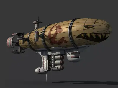 Red Alert Kirov Airship-1 Low-poly 3D model