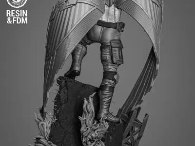 Wicked Marvel Falcon Sculpture 3D print model