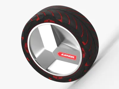 RC Car E Wheel V3 3D model