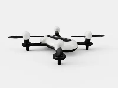 Drone rc quadcopter Low-poly 3D model