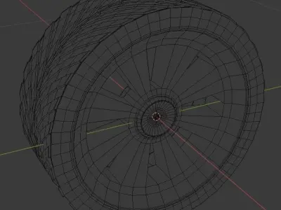 Hot rod chrome wheel Low-poly 3D model