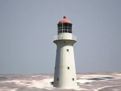 Bustard Head Lighthouse Low-poly 3D model