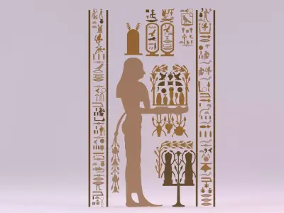 Egyptian Symbols - 011 Low-poly 3D model
