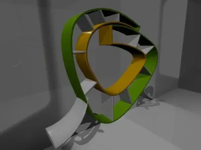 library abstract design of heart Free 3D model