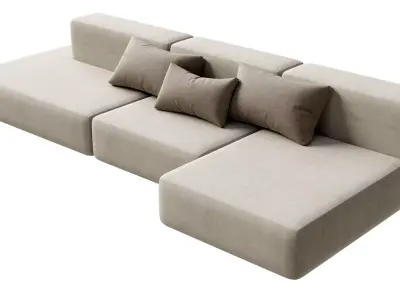Modular Sofa - Realistic Modern Sofa - Furniture - Minimalist 3D model