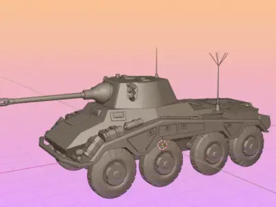 Sdkfz 234 Armoured Car Tank 3D model