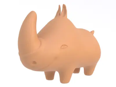 Rhinoceros sculpture 3D model