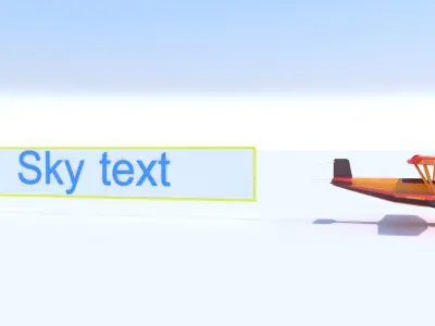 Biplane with a poster Stylized Low Poly  Low-poly 3D model