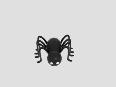  Cartoon Simple Spider Free low-poly 3D model