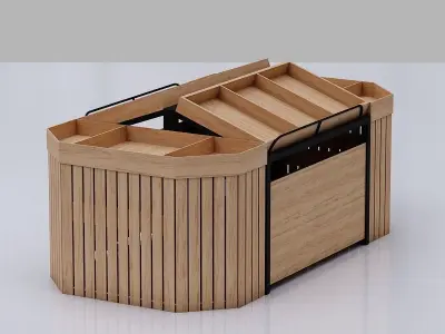 Stall models Low-poly 3D model